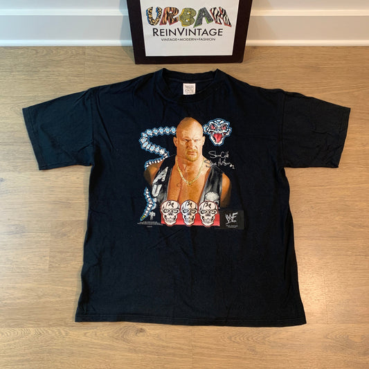 VINTAGE 1999 WWF STONE COLD STEVE AUSTIN WILD OATS T SHIRT SZ 2XL