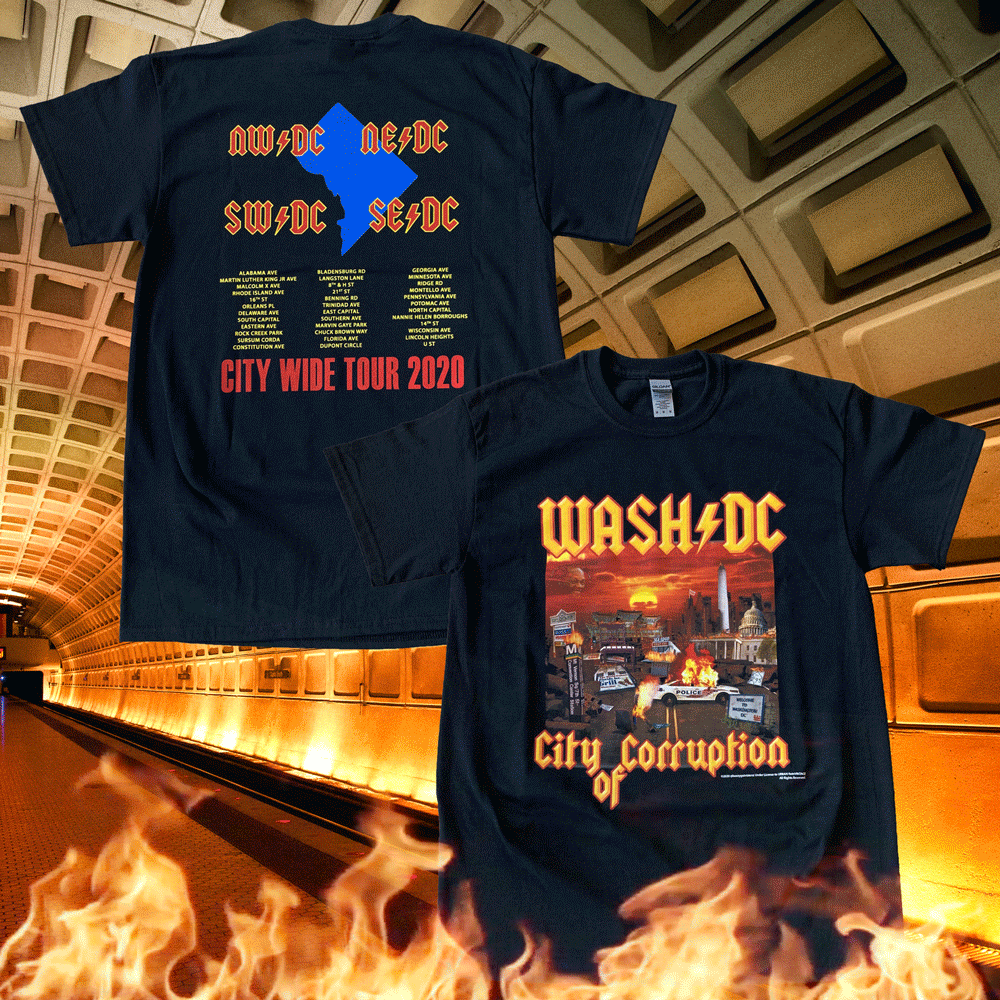 WASH⚡️DC CITY OF CORRUPTION TOUR 2020 VINTAGE T SHIRT