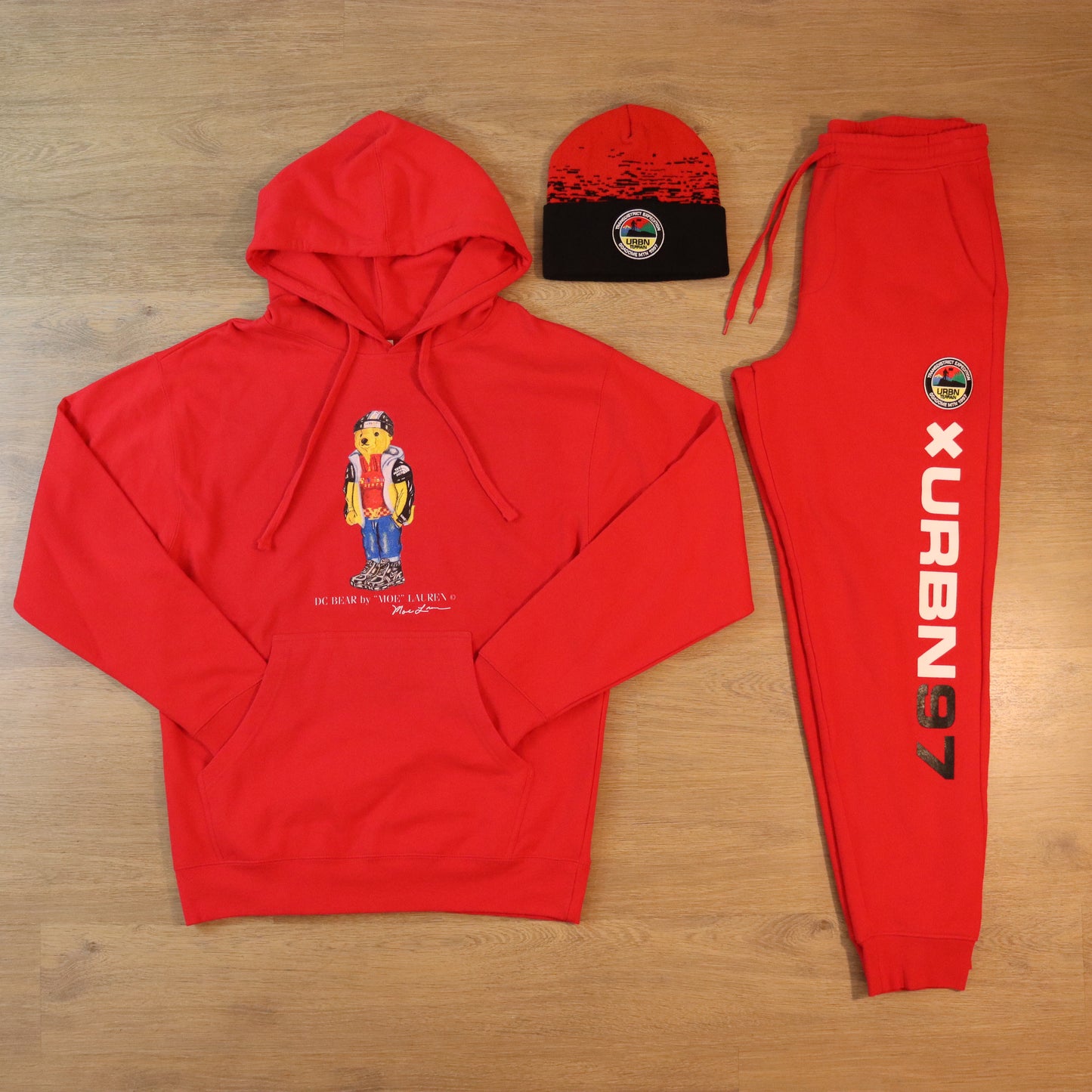 DC BEAR BY MOE LAUREN 2.0 HOODED SWEATSUIT