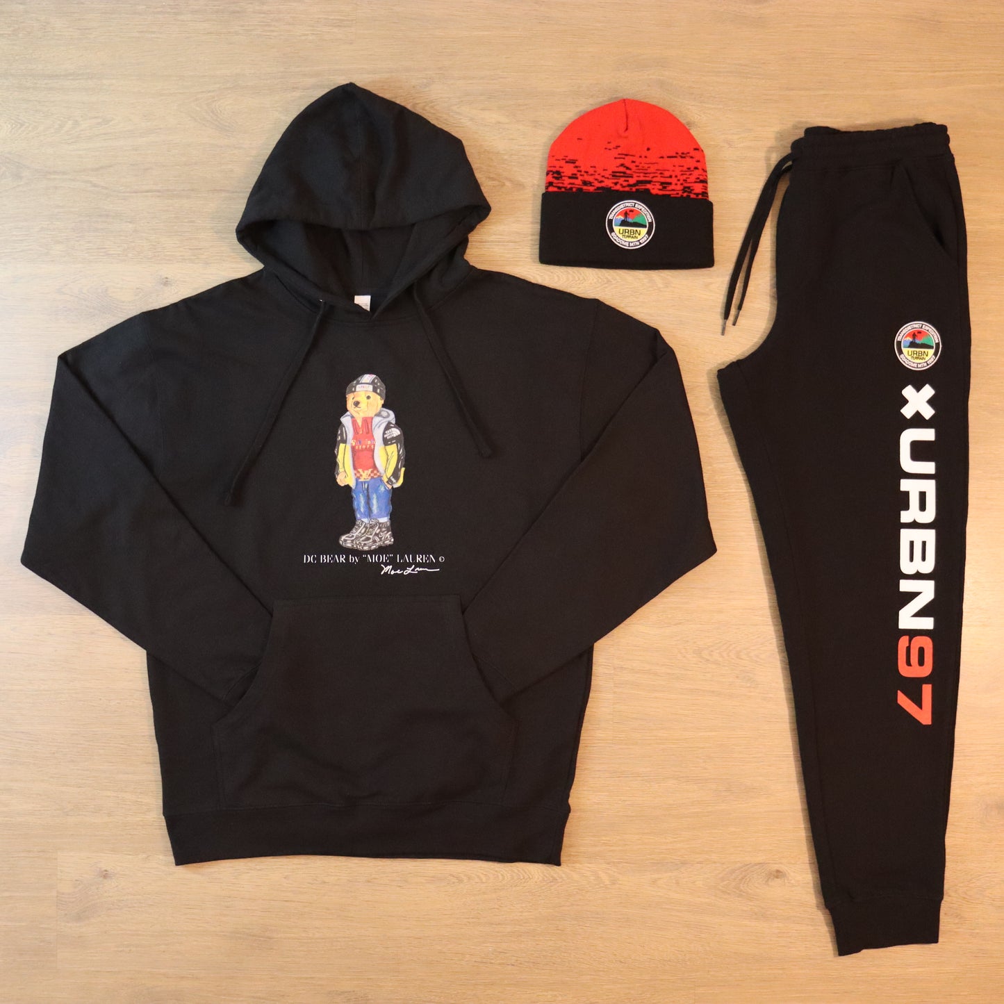DC BEAR BY MOE LAUREN 2.0 HOODED SWEATSUIT